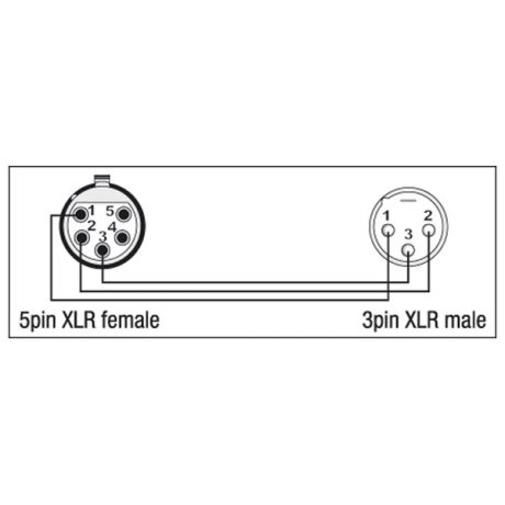 xga30 xcaliber xlr female 5pin to xlr male 3pin