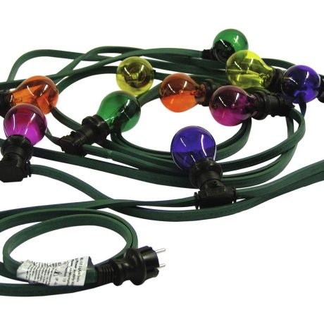 EUROLITE BL-10 E-27 Weather-proof Belt Light Chain with 12 colored Bulbs