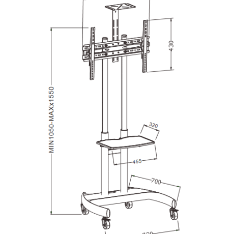 FOCUS MOUNT T639 TV Stand Fixed