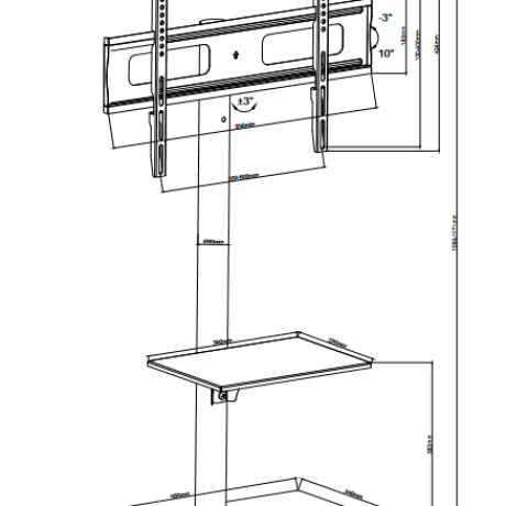 FOCUS MOUNT TS564D TV stand Fixed