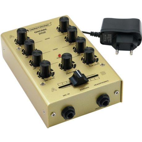 OMNITRONIC GNOME-202 Mini DJ Mixer 2-channel (gold)