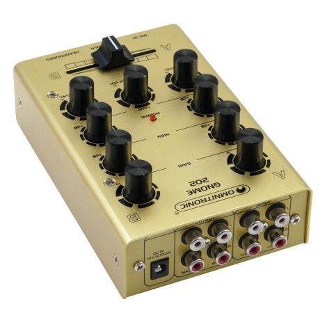 OMNITRONIC GNOME-202 Mini DJ Mixer 2-channel (gold)