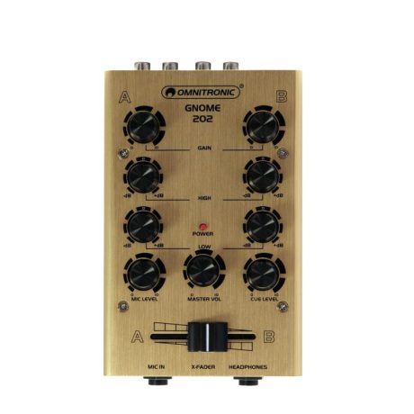 OMNITRONIC GNOME-202 Mini DJ Mixer 2-channel (gold)