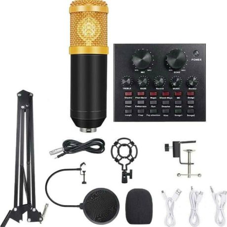 Andowl MIC8 Set Dynamic Microphone XLR Fitting Shock Mounted Clip On Voice