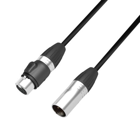 Adam Hall 4 STAR DHM0020 IP65 Adapter Cable DMX 5-pole IP65 XLR female to 3-pole IP65 XLR male 0.2m