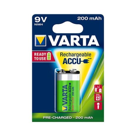 VARTA Batterien Rechargeable Accu 56722 Rechargeable Battery - 9V Block - 200 mAh
