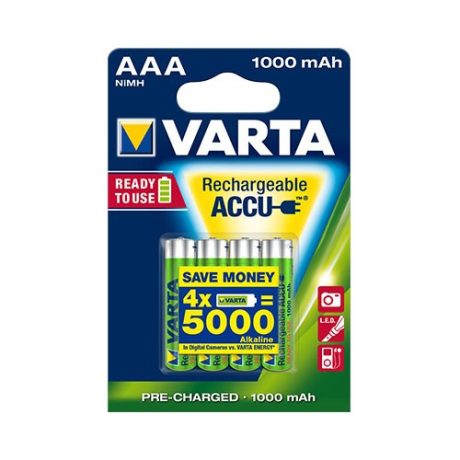 VARTA Batterien
Rechargeable Accu 5703
Rechargeable Battery - AAA Micro - 1000 mAh