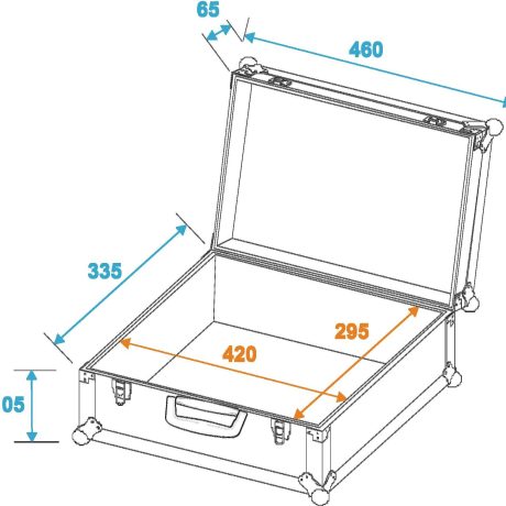 30126205 flight case roadinger universal foam plywood