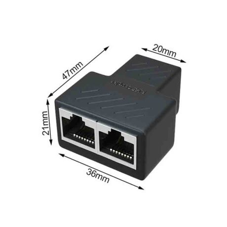 ethernet adaptor splitter 2 to 1 cta6 rj45 ftp