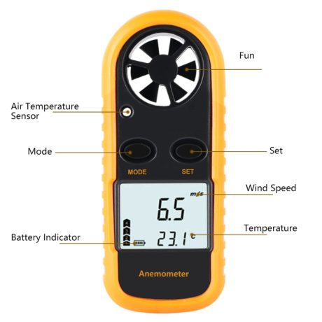 gm-816 gm816 smart sensor digital anemometer wind speed temperature