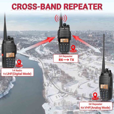 tyt th-8000d walkie talkie 10w dual band two way radio ip67 transceiver