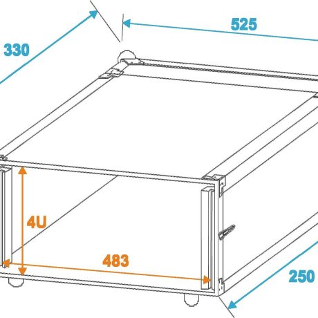 30107217 roadinger case 4u effect deep 25cm