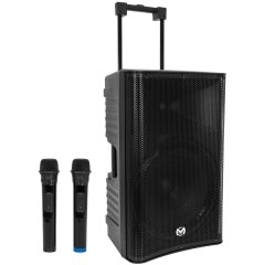 MOBILEPRO 15 MAC MAH Portable Battery Speaker 15 600W with Bluetooth and 2 Wireless Microphones