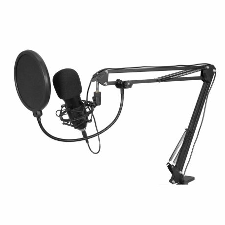 OMNITRONIC BMS-1C USB Condenser Broadcast Microphone Set with USB Condenser Microphone